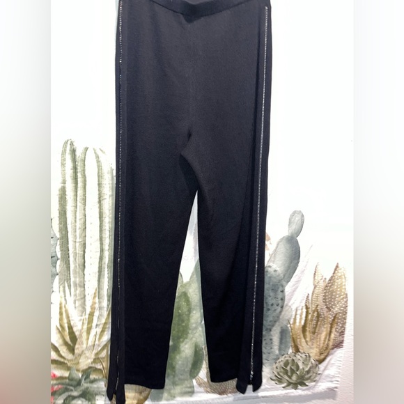 Vtg. St. John Evening Rhinestone Trim Knit Pant - Picture 3 of 13